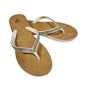 🌹White Sparkeling Sandals sz 9/10